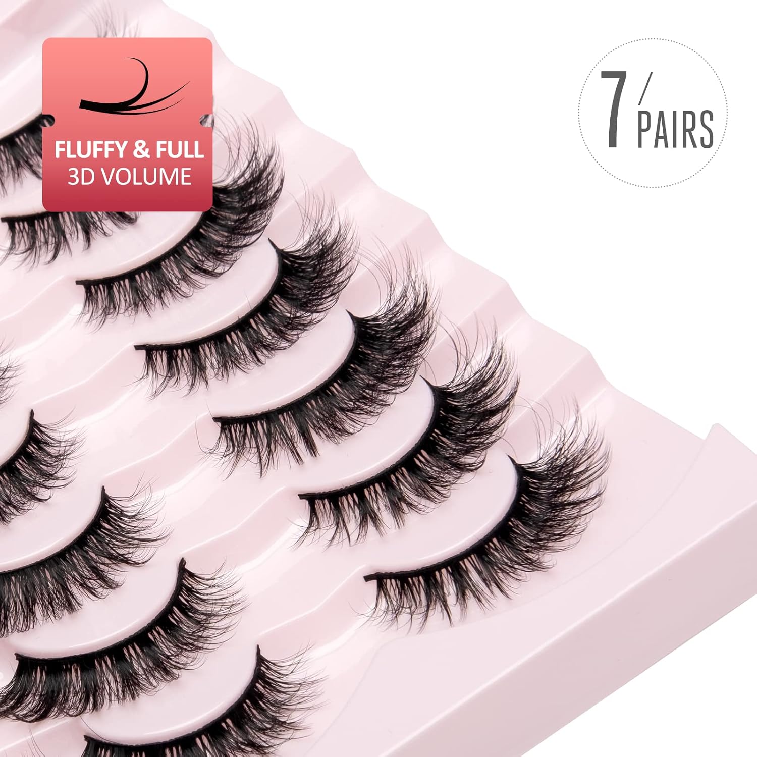 Lashes Mink False Eyelashes Natural Wispy Lashes Soft Faux Mink Lashes Fluffy False Lashes 16MM A04