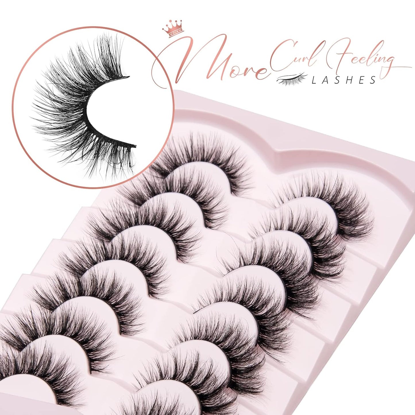 Lashes Mink False Eyelashes Natural Wispy Lashes Soft Faux Mink Lashes Fluffy False Lashes 16MM A04