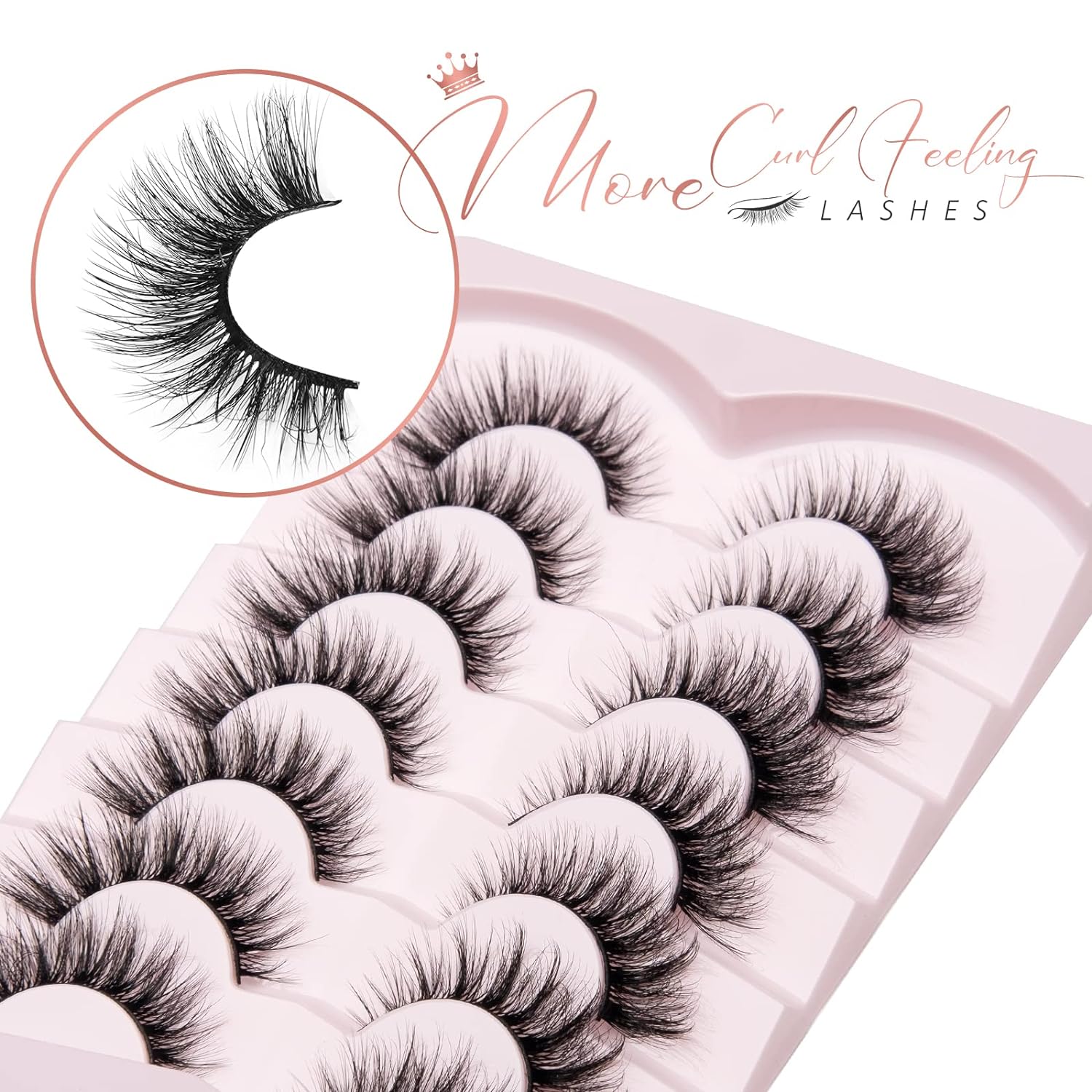 Lashes Mink False Eyelashes Natural Wispy Lashes Soft Faux Mink Lashes Fluffy False Lashes 16MM A04