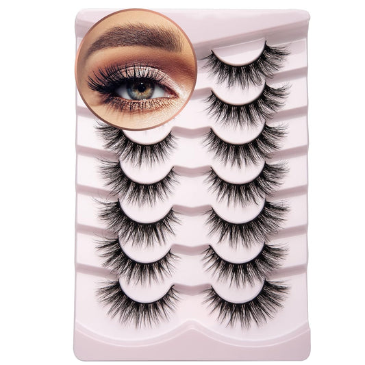 Lashes Mink False Eyelashes Natural Wispy Lashes Soft Faux Mink Lashes Fluffy False Lashes 16MM A04